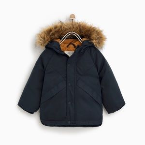 Hooded down jacket